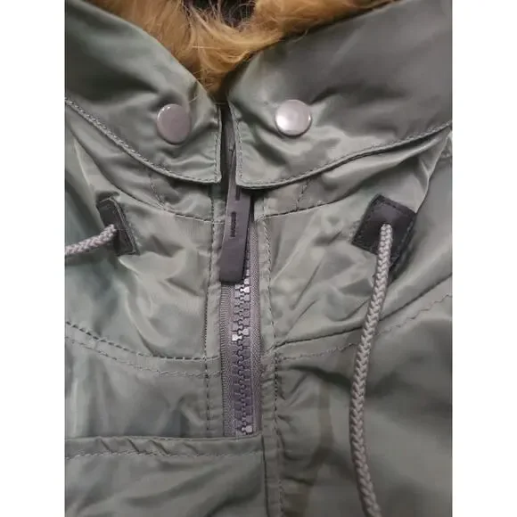 Alpha Industries Extreme Weather Hooded Jacket N-3B Men’s Size Small Green Coat